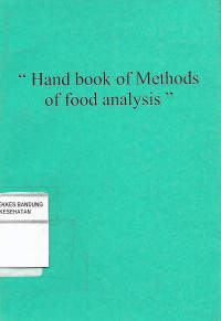 Handbook Of Methods Of Food Analysis