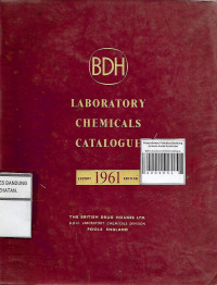 BDH Laboratory  Chimicals Catalogue