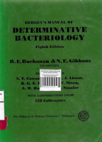 Bergey's Manual Of Determinative Bacteriology Eighth Edition