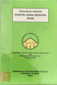 Pedoman Teknis Survei Desa Sendiri ( SDS )